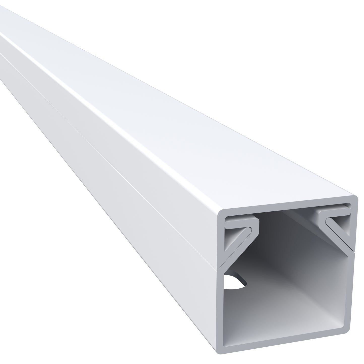 Cable duct with bottom perforation white