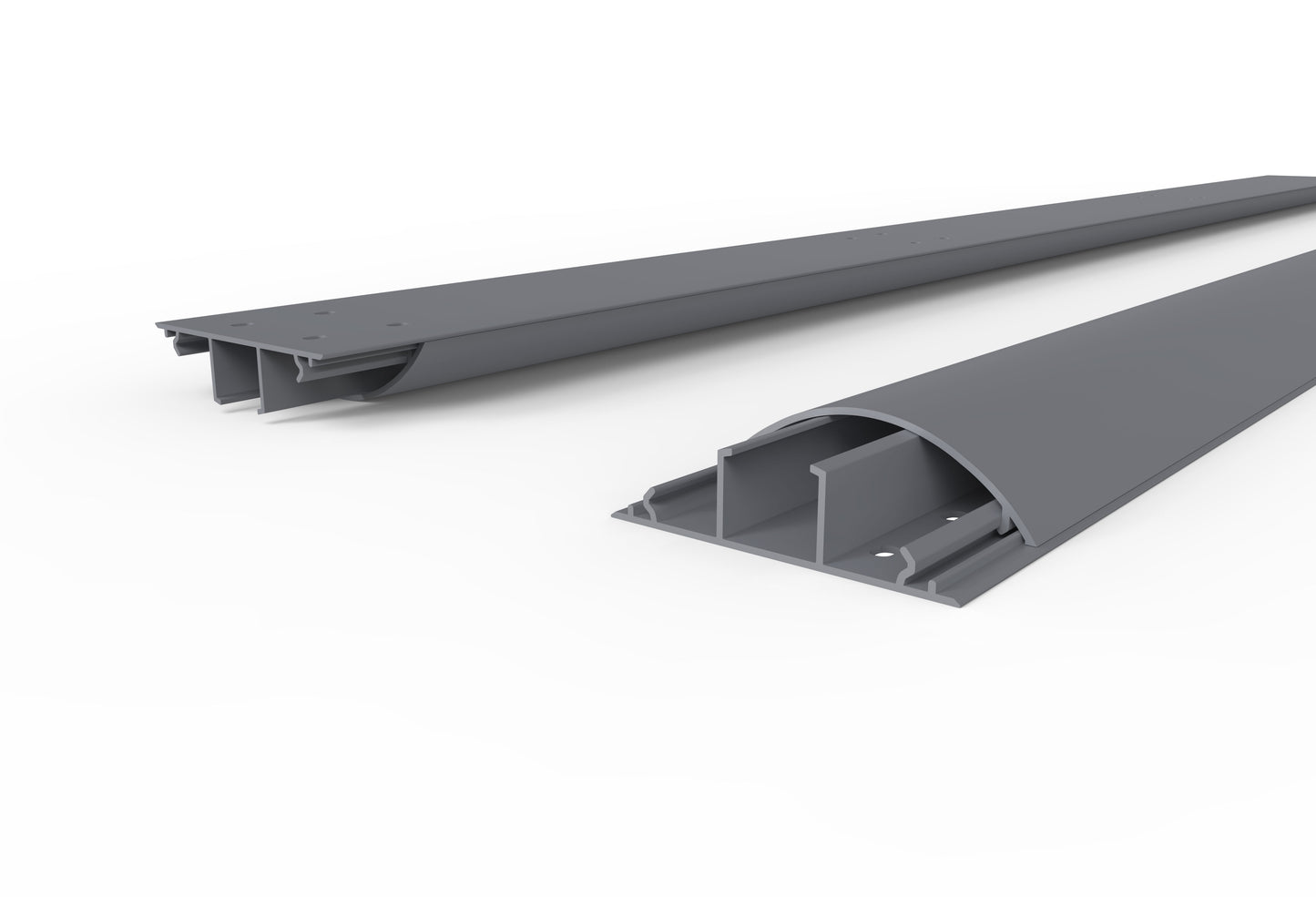 CILSON WDK7020G Art.-Nr. 6800560 Kabelkanal 70 x 20 mm x 2.000 mm - Trittfest, mit Bodenbelochung, Grau RAL 7035