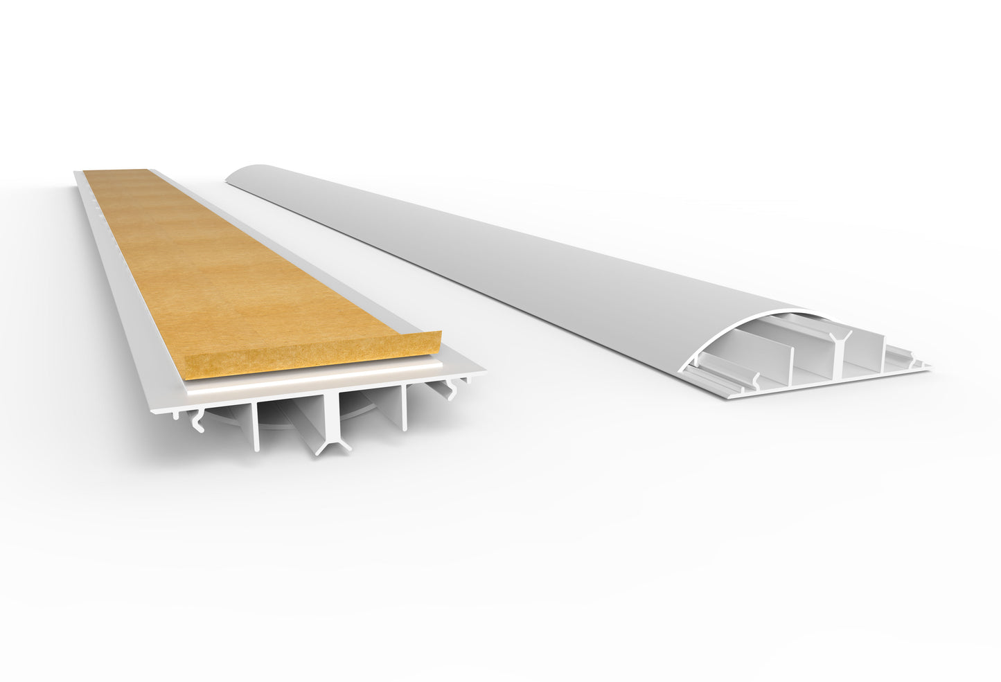 CILSON WDK9020SW Art.-Nr. 6700400 Kabelkanal 90 x 20 mm x 2.000 mm - Trittfest, selbstklebend mit Bodenbelochung, Weiß RAL 9010