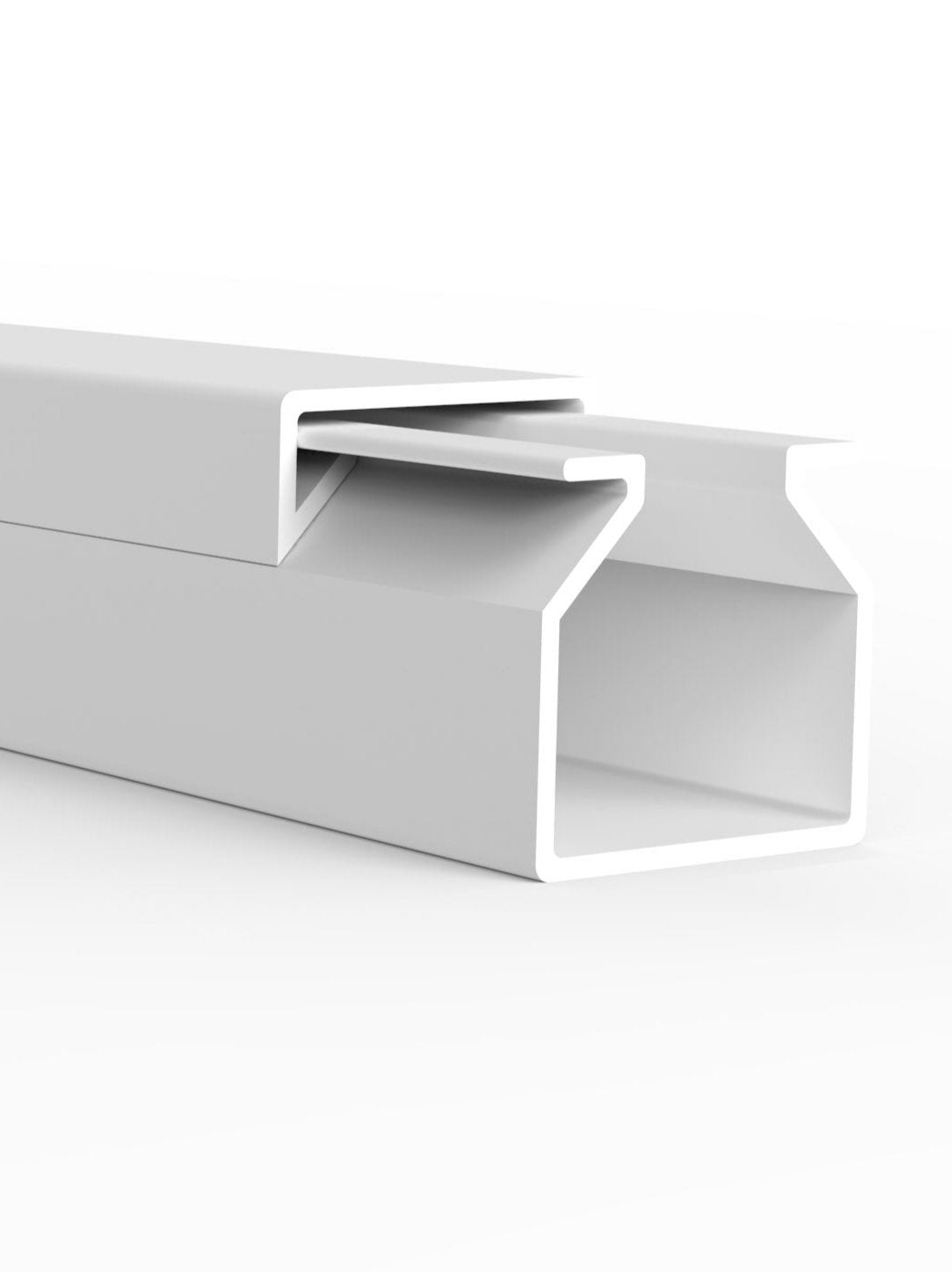 Cable duct with bottom perforation white