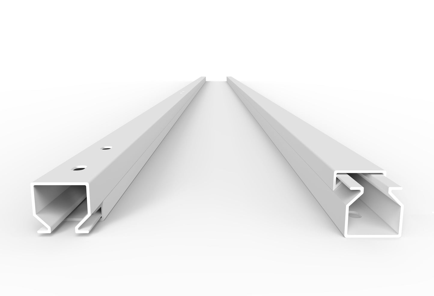 Cable duct with bottom perforation white