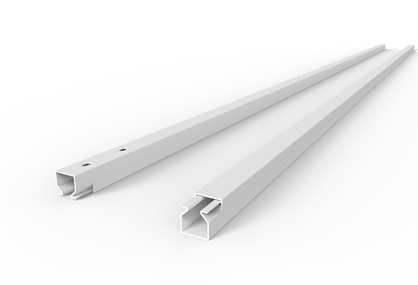 Cable duct with bottom perforation white