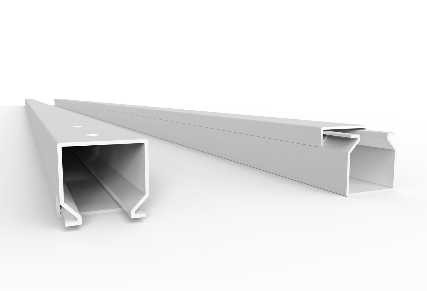 Cable duct with bottom perforation white
