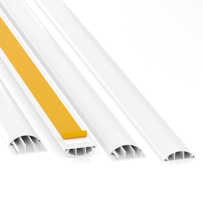 CILSON Kabelkanal 70×20 mm Weiß RAL 9010, trittfest, selbstklebend, PVC 2 m – Paket 10 Stangen