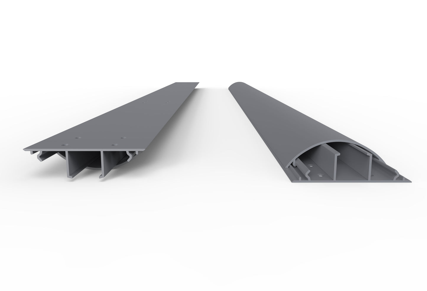 CILSON WDK7020G Art.-Nr. 6800560 Kabelkanal 70 x 20 mm x 2.000 mm - Trittfest, mit Bodenbelochung, Grau RAL 7035