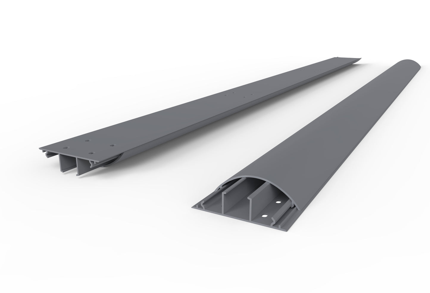 CILSON WDK7020G Art.-Nr. 6800560 Kabelkanal 70 x 20 mm x 2.000 mm - Trittfest, mit Bodenbelochung, Grau RAL 7035
