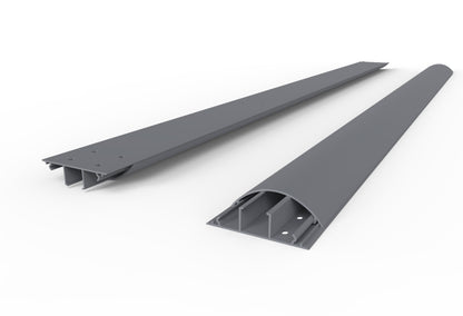 CILSON WDK7020G Art.-Nr. 6800560 Kabelkanal 70 x 20 mm x 2.000 mm - Trittfest, mit Bodenbelochung, Grau RAL 7035
