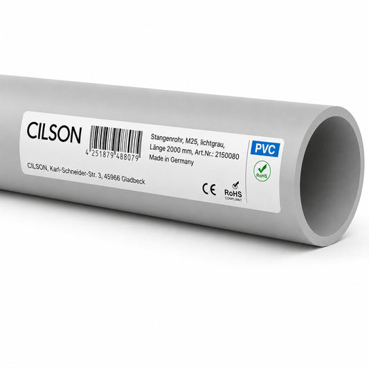 CILSON Elektro-Leerrohr M25 Grau RAL 7035 DIN EN 61386 Made in Germany